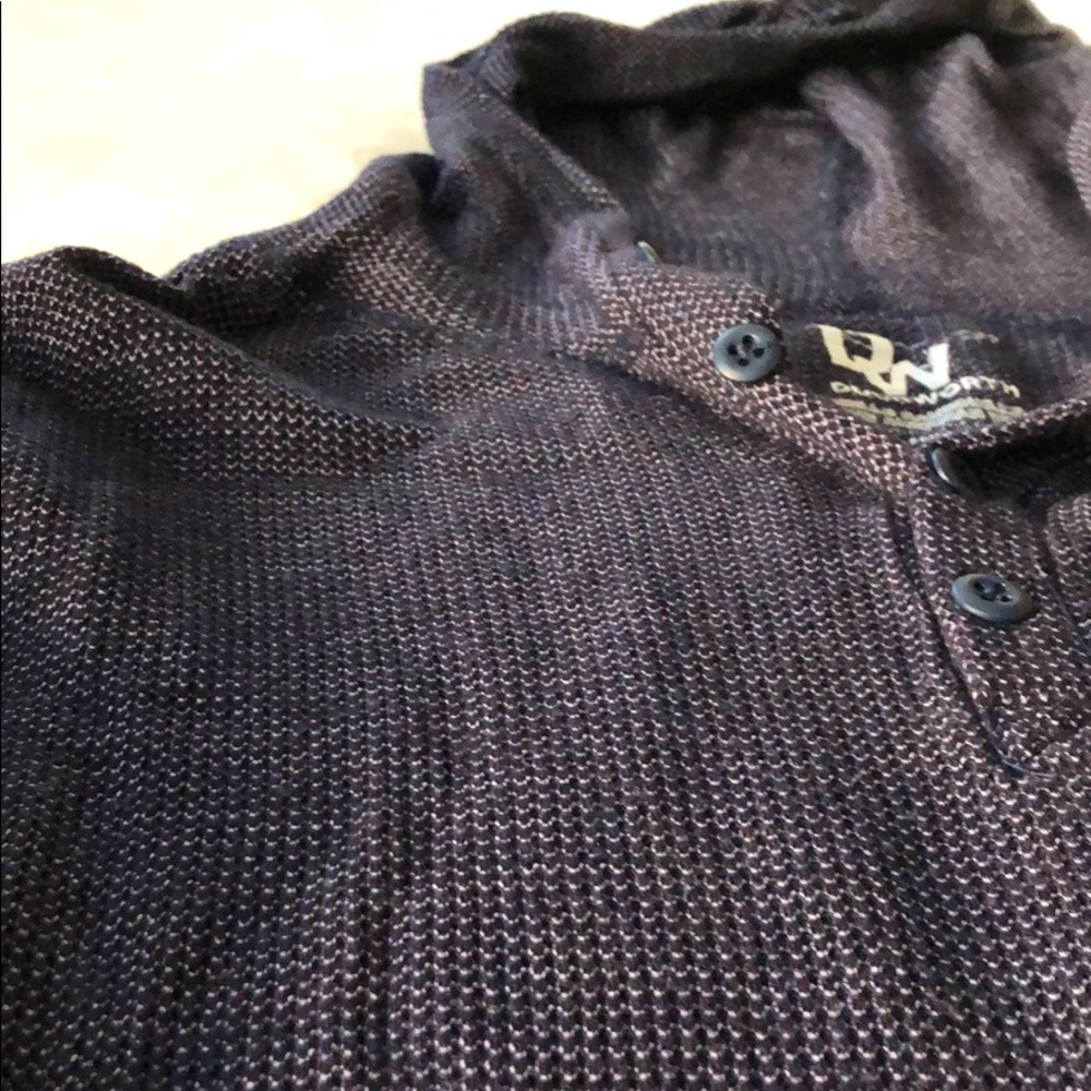 Men’s Duckworth Navy Blue Waffle Henley w/ Hood